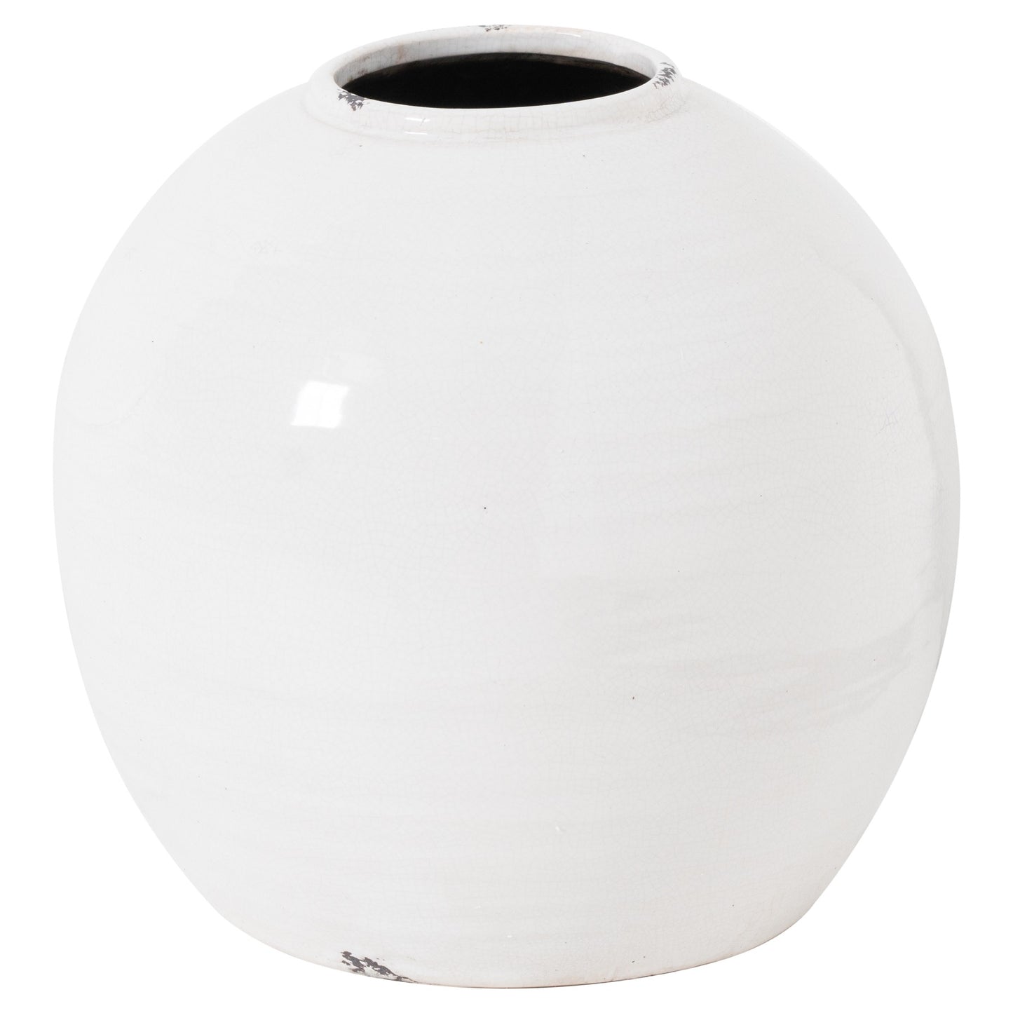 CERAMIC GLAZED GLOBE VASE