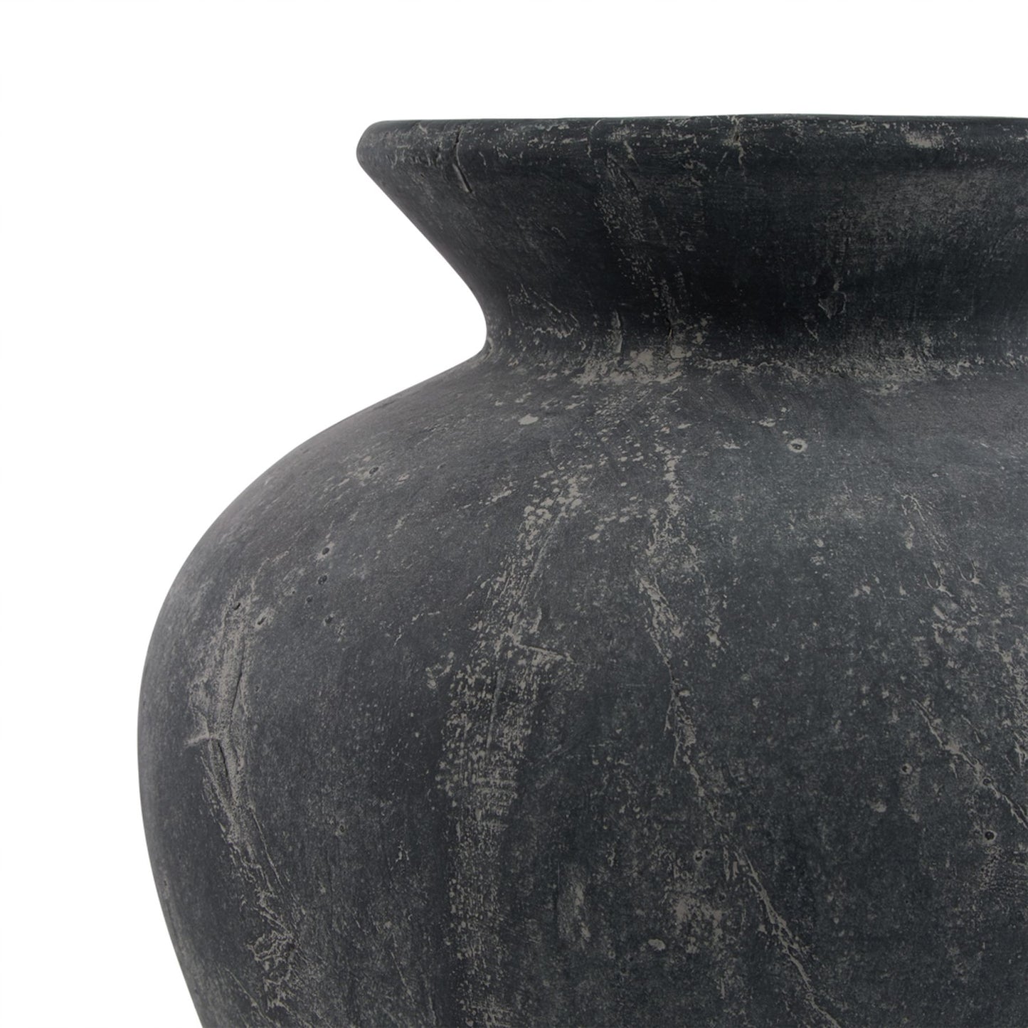 Matt Grey Charcoal Vase
