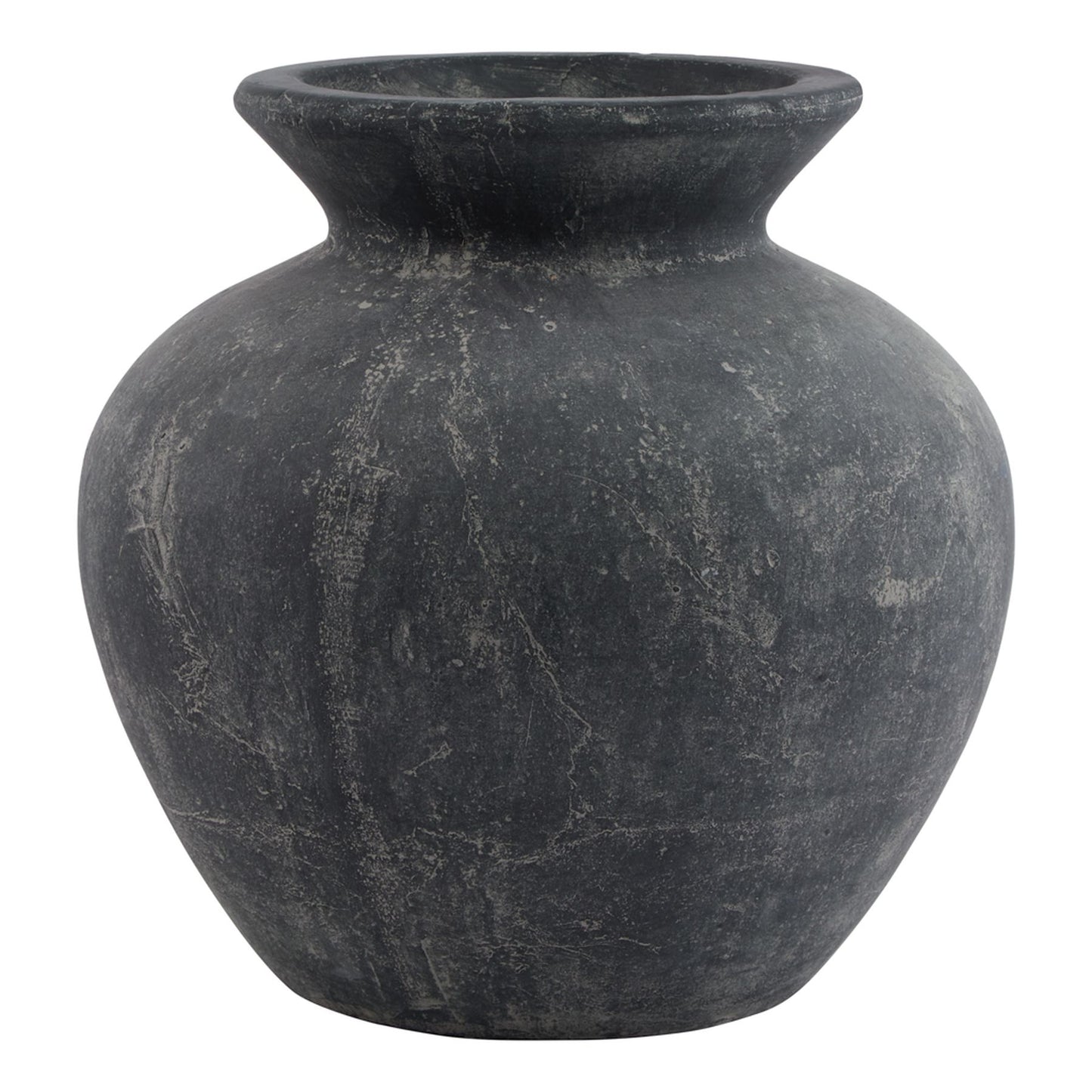 Matt Grey Charcoal Vase