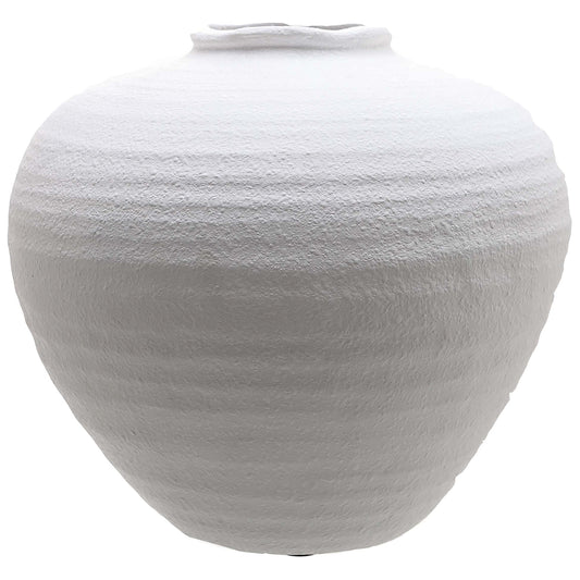 Large Matt White Ceramic Vase