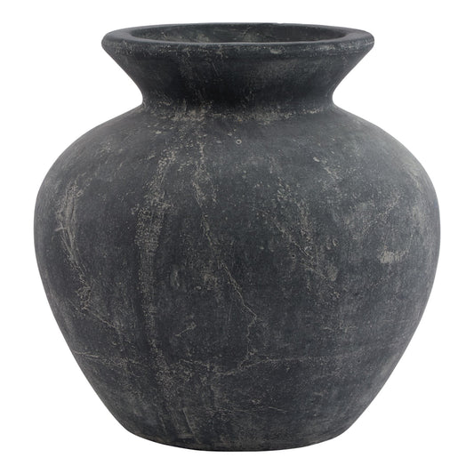 Matt Grey Charcoal Vase