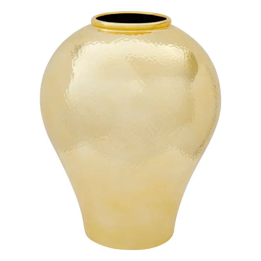 Hammered Ceramic Liquid Gold Vase